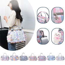 新品手提妈咪包外出时尚印花母婴包婴幼儿奶瓶尿布包大容量单肩包