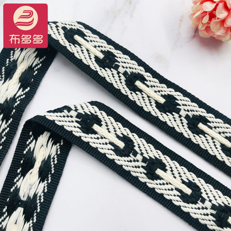 3cm new pattern Jacquard weave Webbing Korean Edition Small fragrant wind knitting Sports pants Sweater Side clothing accessories