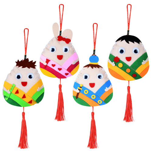 DIY Dragon Boat Festival Zongzi Kindergarten children's educational handmade non-woven sachet creative toy material bag