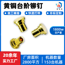 箱包黄铜半空心铆钉电子元器件子母对敲铆钉可电镀二级铆合连接钉