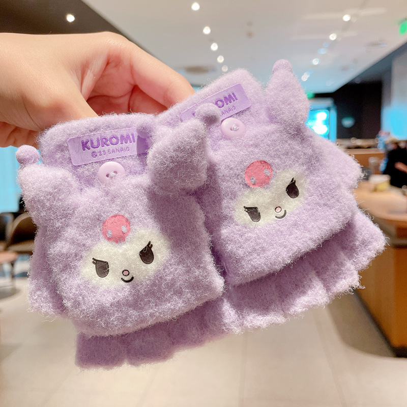 Purple gloves, for 3-8 years old