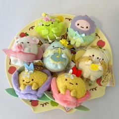 角生物妖精花畑シリーズ手玉揚げエビ小草ぬいぐるみ小草と花田人形ストラップ