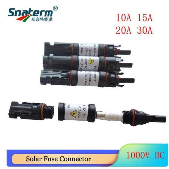 MC4 фотоэлектрический Предохранитель Разъем Солнечная фотоэлектрическая защитная трубка из стекловолокна 15A 20A 30A совместимый разъем