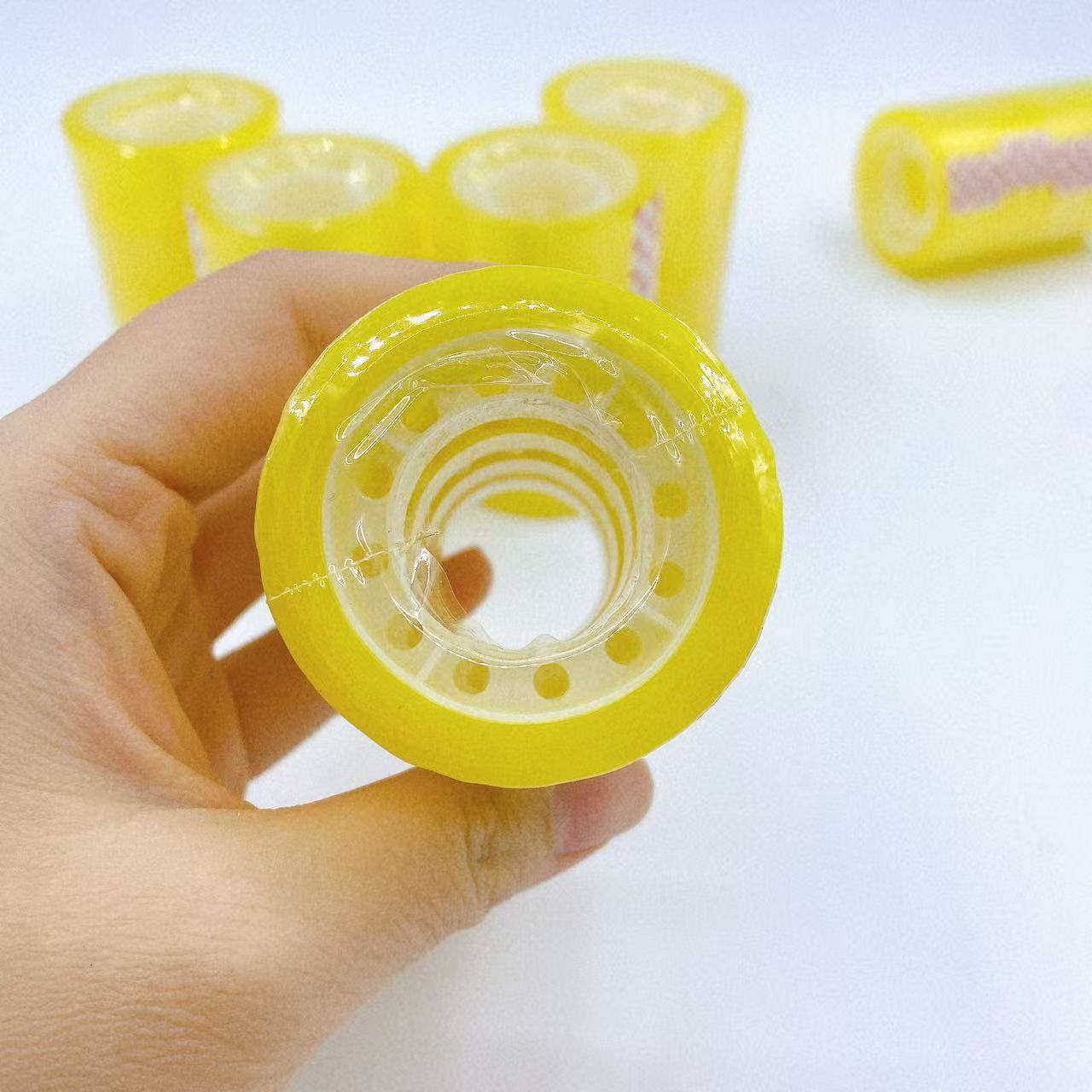 Papelería cinta adhesiva de color transparente pequeña cinta adhesiva estudiantes de oficina floral cinta adhesiva de sellado para suministros de oficina 18mm