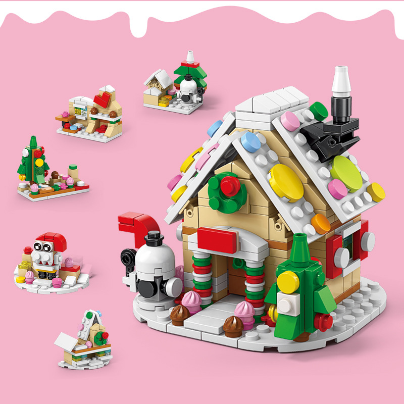 Lele árbol de Navidad bloques construcción compatible con pequeñas partículas alta montado rompecabezas coche juguetes niños y niñas Santa Claus regalos