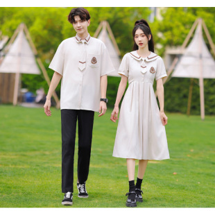 2025 Summer Junior High School Student Graduation Season School Uniform Student College Style Chorus Performance Dress Couple Outfit