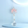 Six-pointed star rose quartz