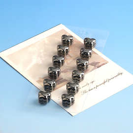 2025新款热销不规则图形简约强磁头巾固定扣女士电镀丝巾扣金属扣