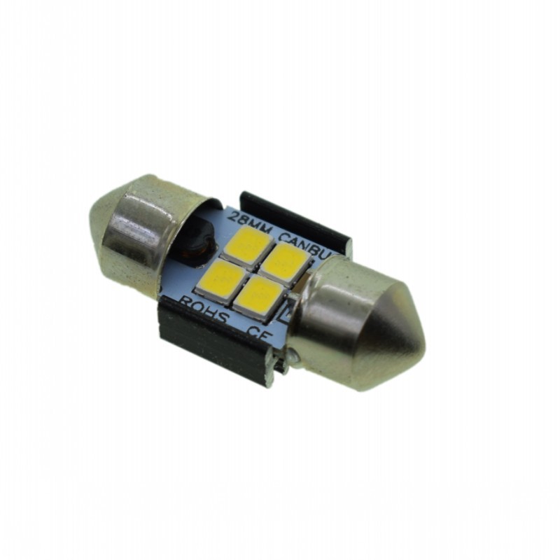 Decoding Wide Voltage LED 2835 4 6 8 Lights Festoon 29-41MM 12-24V