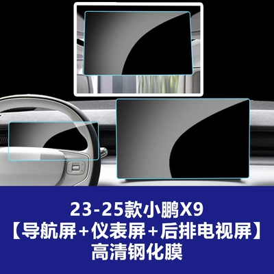 Car interior film, Screen Protection Film Interior Film Wholesale - 23-26-xpeng-x9-navigation-screen-instrument-rear-tv-high-definition-tempered-film