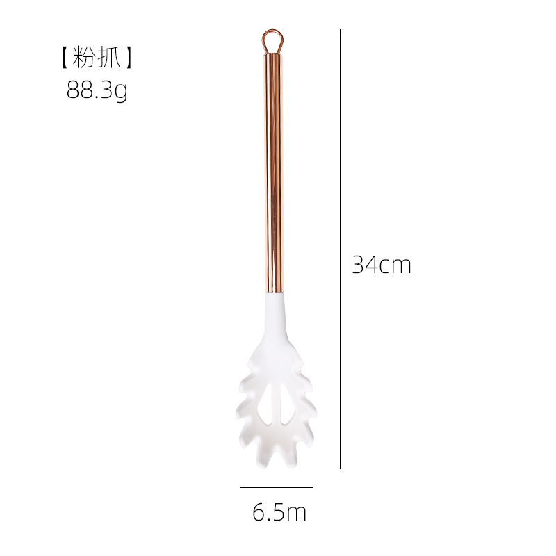 Nuevo mango de oro rosa antiadherente de cocina de aluminio de aluminio 10 piezas set