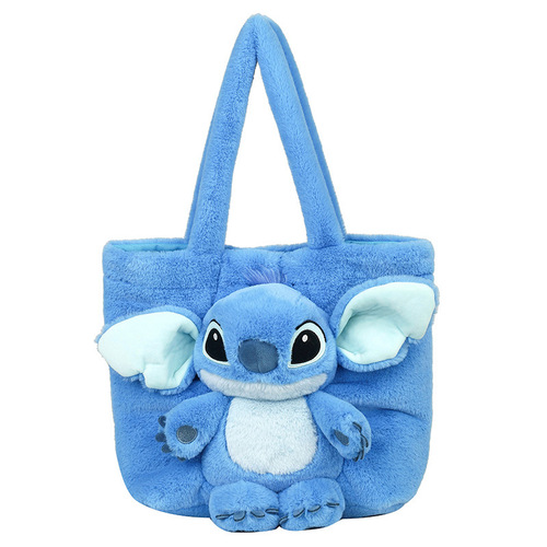 New style cartoon plush doll shoulder bag Stitch Strawberry Bear Three-Eyed Bear Pineapple Bear bags factory direct sales