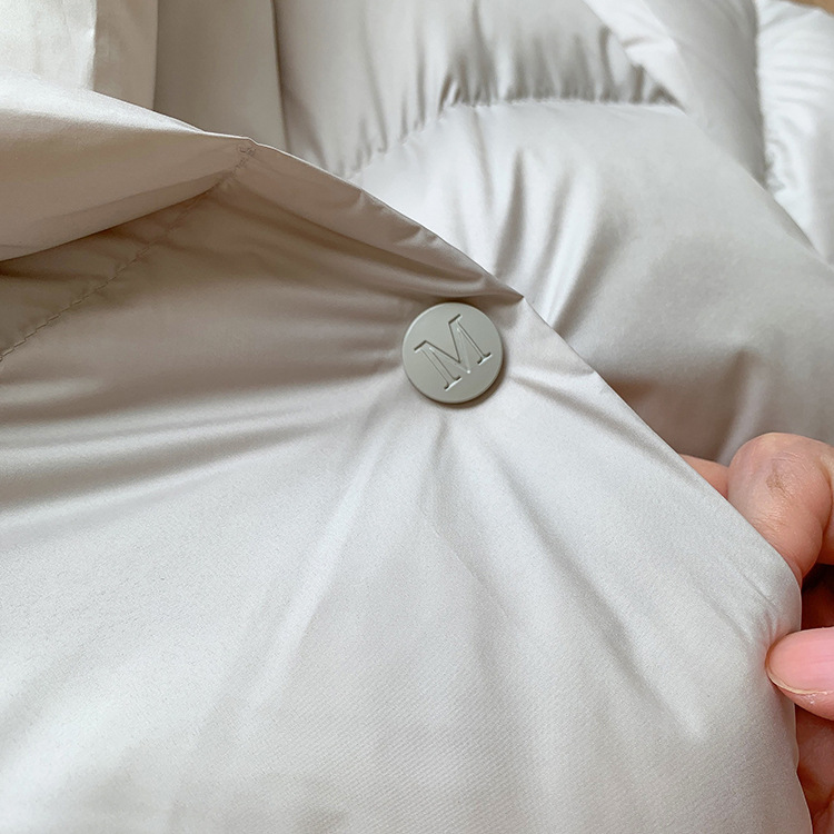 Dámské oblečení, zeštíhlující péřová bunda z bílého kachního peří, zesílená, luxusní, výklenková móda_voghion.com