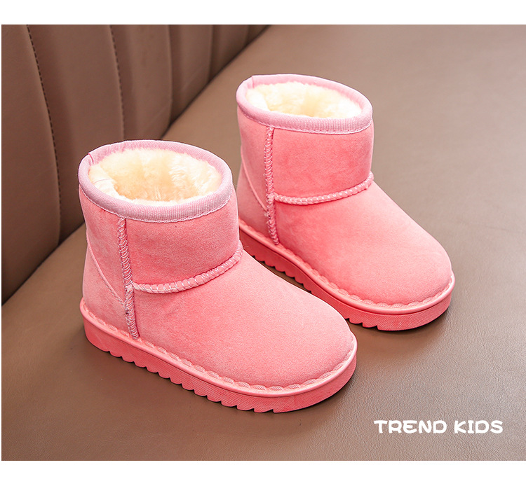 Doposci per bambini per ragazzi e ragazze nell'inverno 2023 nuovo set di stivaletti corti, scarpe in cotone scamosciato, isolamento in peluche_voghion.com