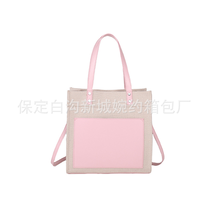 Bolso portátil de lona personalizado para mujer nueva tendencia con logotipo impreso en color casual bolso de mensajero de viaje de negocios