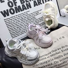 童时尚品牌2025年秋季儿童鞋男女童运动鞋双网魔术贴贴片底鞋批发