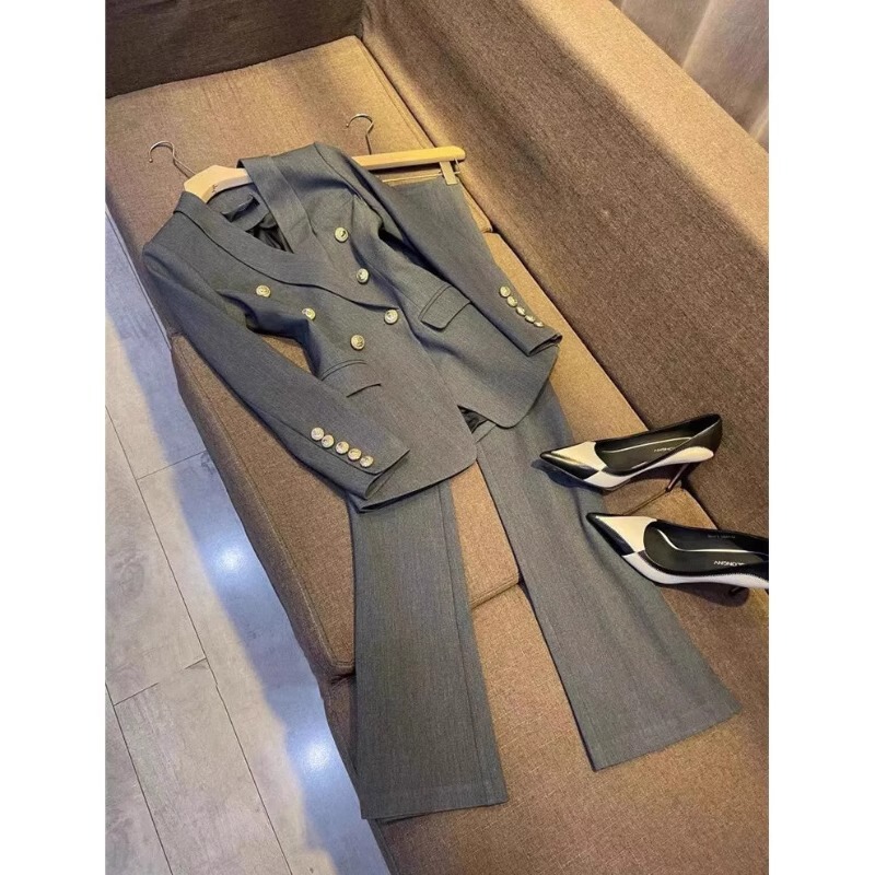 High-end Business Wear Elegant Dress Gray Suit Jacket Casual Fashion suit Women's Spring and Autumn New Suit High-end Business Wear Elegant Dress Gray Suit Jacket Casual Fashion suit Women's Spring and Autumn New Suit