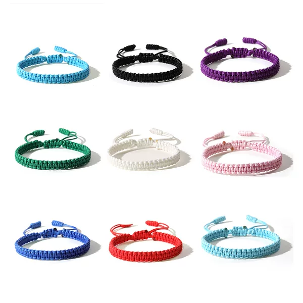 Amazon Cross-Border Simple Handmade Woven Bracelet Bohemian Waterproof Adjustable Surfer Bracelet Multicolor Rope