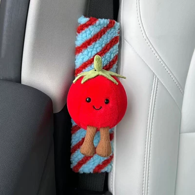 Anti-Neck Strangulation, Cute Creative – Seat belt shoulder pad - tomato-safety-belt-shoulder-pads