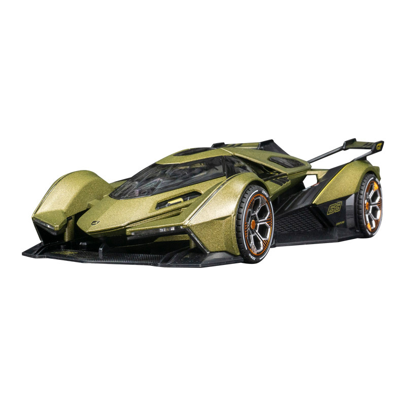 Jiaye VB24205 simulación Lanbo V12 aleación coche de carreras modelo coche decoración colección sonido y luz coche de juguete para niños
