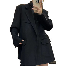 感呢子大衣女2025春秋季新款毛呢外套小个子韩系短款西装气质