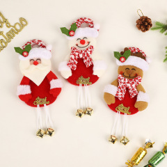 クロスボーダーのクリスマスのペンダントの装飾品の漫画のサンタクロースのヘラジカはクリスマスツリーの鈴のリュックサックの携帯電話のペンダントを飾ります。