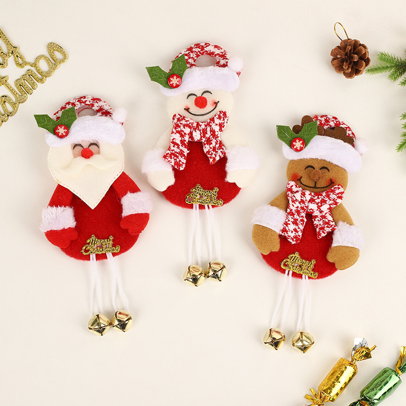 クロスボーダーのクリスマスのペンダントの装飾品の漫画のサンタクロースのヘラジカはクリスマスツリーの鈴のリュックサックの携帯電話のペンダントを飾ります。|undefined