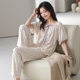 Lyocell Cool Cotton Pajamas Women's Summer Sweet Floral Soft Loose Short-sleeved Trousers Outwear Home Clothes