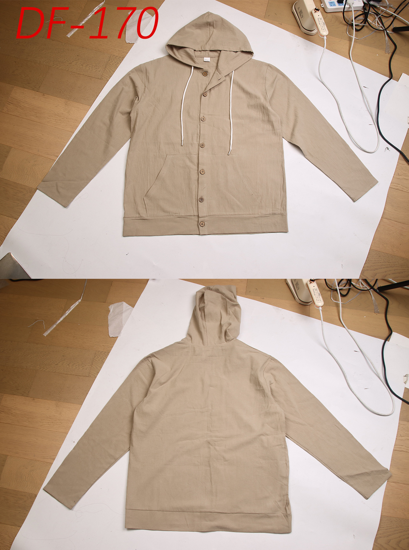 Giacca camicia uomo in cotone e lino casual primavera autunno_voghion.com