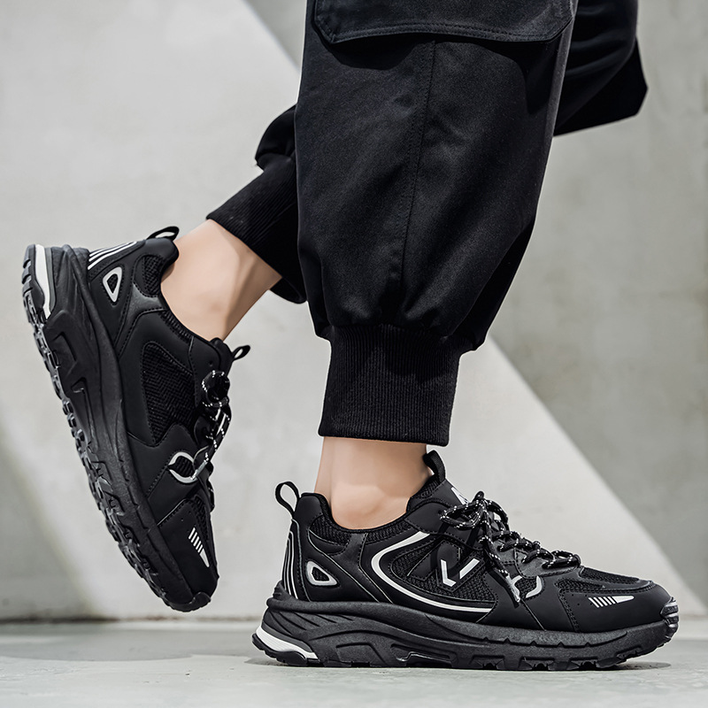 PLUS New Balance dad shoes for women, new season men's model, mesh breathable white height-increasing casual sports shoes for teenagers