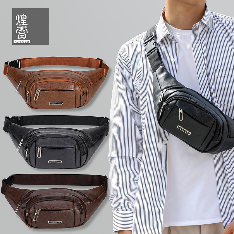 Pu Leather Waist Bag, Multifunctional, Wear-Resistant, Waterproof Crossbody Bag for Men, Suitable for Business Commuting and Travel, Large Capacity Chest Bag, Waist Belt, Single Shoulder Bag Pu Leather Waist Bag, Multifunctional, Wear-Resistant, Waterproof Crossbody Bag for Men, Suitable for Business Commuting and Travel, Large Capacity Chest Bag, Waist Belt, Single Shoulder Bag