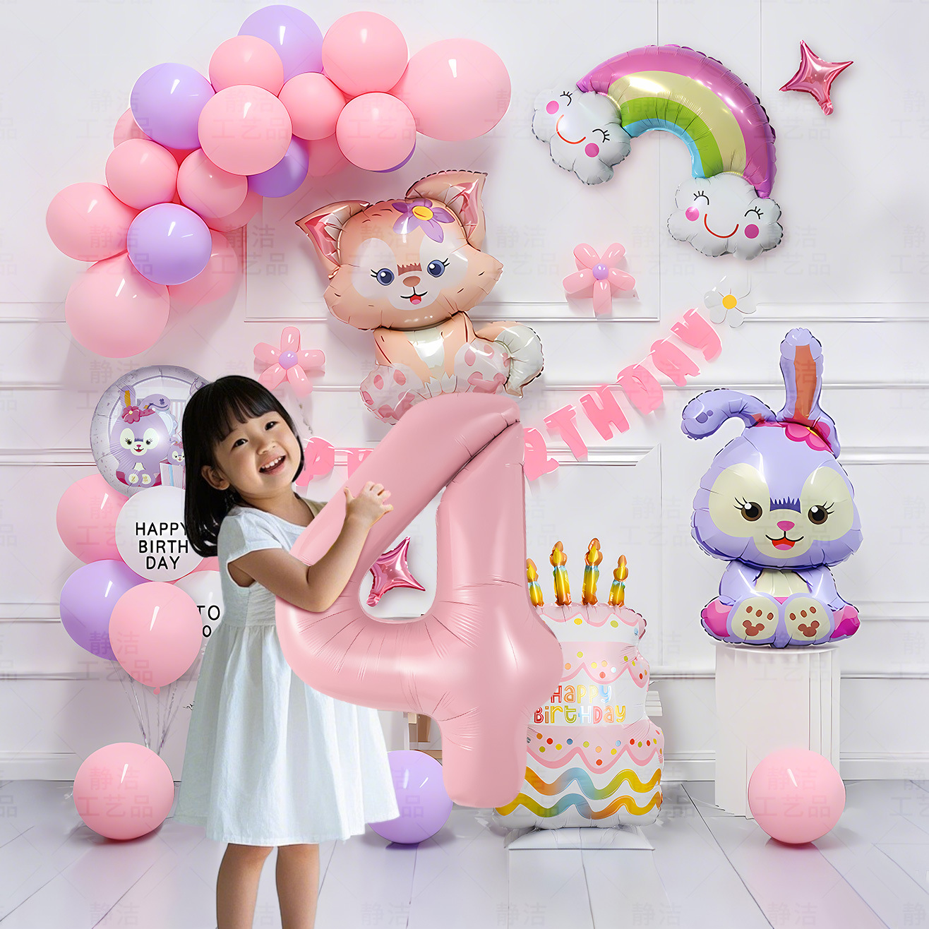 Transfronterizo nuevo Star Deluxe película de aluminio de dibujos animados set de decoración de globo Linnabel niña diseño de cumpleaños bebé