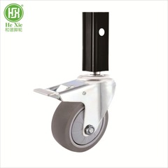 Cane Lean Pipe Wheel Swivel Wheel 3-inch Expansion Rod Wheel Food Delivery Cart Wheel 4-inch Square Tube Meal Collection Wheel