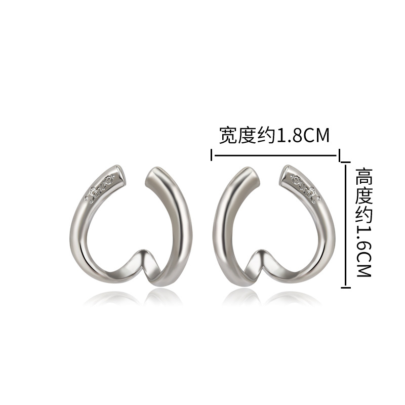 Pendientes de Aleación Xuping, Nuevos Pendientes Simples en Forma de Corazón, Pendientes de Corazón de Alta Gama de Celebridades de Internet, Pendientes de Estilo Nicho, Joyería para Mujer