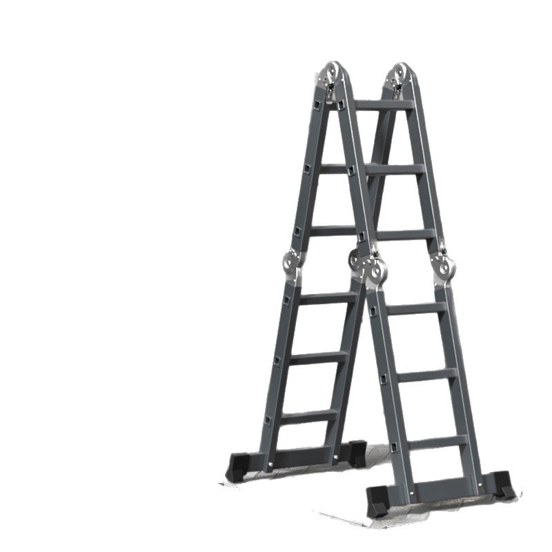 Escalera multifuncional de cuatro plegadas escalera de ingeniería multiforma escalada de cuatro plegadas escalera de espesamiento de tubería escalera plegable antideslizante