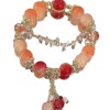 Orange beaded bracelet, Birthday gift