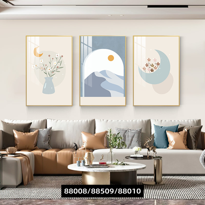 Cream viento sala de estar decoración de fondo sofá mural mural atmósfera de alta calidad 2026 nuevo estilo de alta calidad pintura colgante image 17