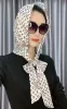 White scarf flower-shaped
