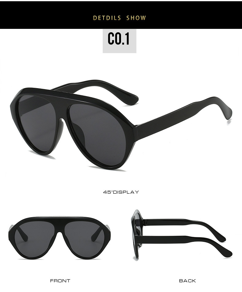 50g Weight Full Frame Glasses Structure Sunglasses Classification Ac, UV400 Protection Lens Material toad glasses Glasses Style Outdoor, Travel Occasion Solid Color, Leopard Pattern All Seasons Season Unisex Gender Retro Style Grey, Black Color Retro Solid Color Leopard Ac UV400 Protection Toad Glasses Full Frame Women's Sunglasses 18
