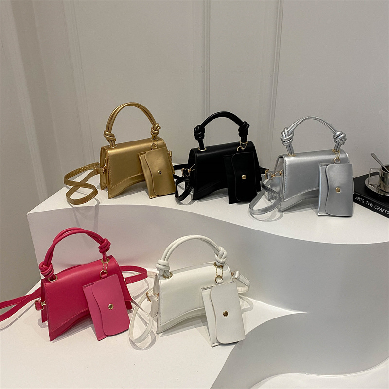 Moteveske for kvinner 2024 ny trend mote skulder enkel uformell crossbody ensfarget mor og barn-veske_voghion.com