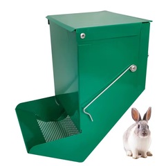 クロスボーダー热い贩売高品质給餌槽亜铅メッキ金属ウサギ給餌器小型动物キャスト