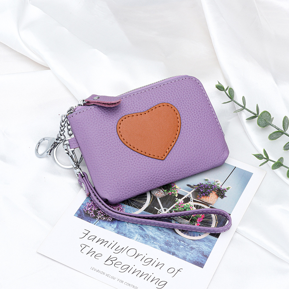Genuine Leather Mini Compact Coin Purse 2025 New Arrival Cute Women's Handheld Zipper Wallet ID Card Holder - Thumbnail 8