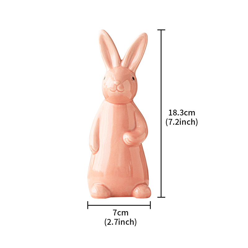 핑크 토끼 두 가지 크기 - 대형