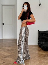 H 60419 Color Block Striped Pants ײɫ�������п� �羳ŷ����
