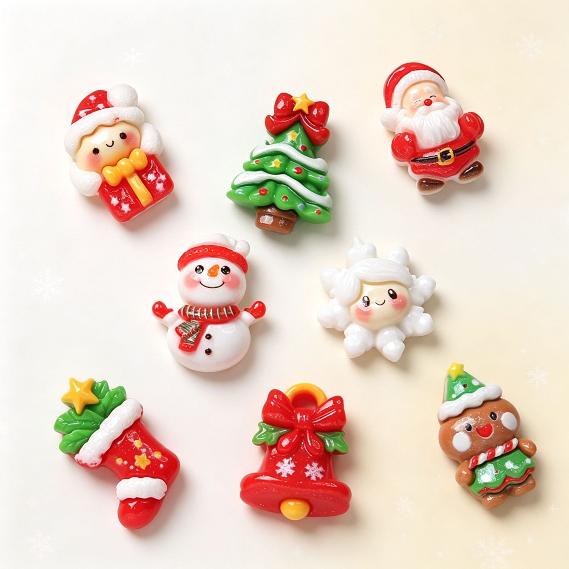 New Christmas bell resin accessories for DIY cream glue hair clips, phone cases, shoe buckles, and Christmas tree decorations