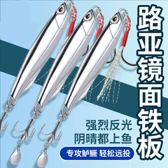電気めっきの鉄板のハイライトの鏡面のルアーの海水の大きいグラムの重さは休暇のエルビウムを投げます。