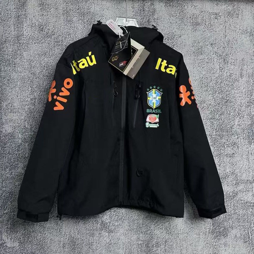 Nuevo fútbol de doble cara chaqueta de algodón Brasil París México Arsenal Alemania BairbaL impermeable