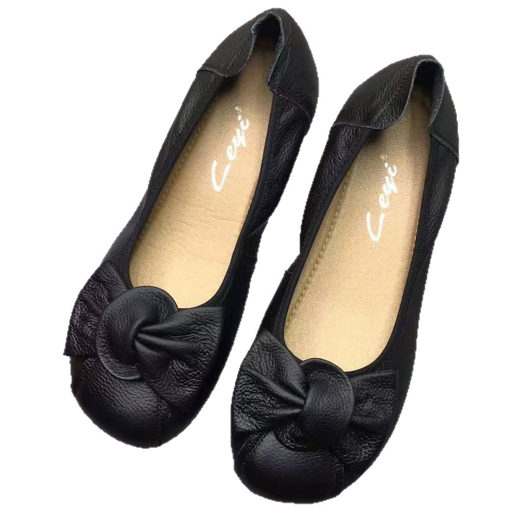 2026 nuevo primavera y verano arco suave cómodo y ligero zapatos de moda simple zapatos anti-deslizantes superficiales zapatos de mamá