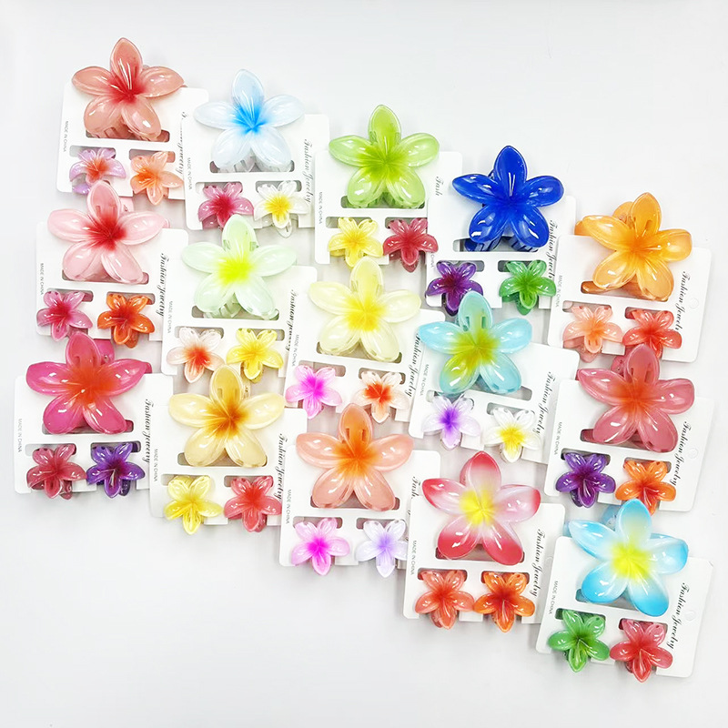All Seasons Season Sweet Women's Plumeria Plastic Resin Hair Claws