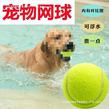 狗狗玩具解闷磨牙耐咬球橡胶宠物边牧训练柯基嗨网球金毛球自